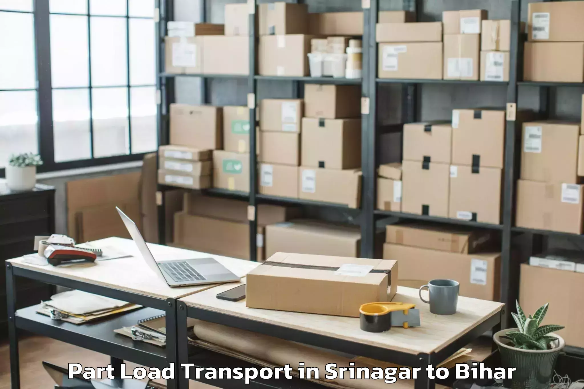 Book Srinagar to Belaganj Part Load Transport Online